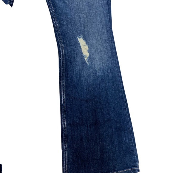 Levi’s 524 Too Super Low Flare Leg Distressed Denim Jeans Size 11 - Picture 3 of 11
